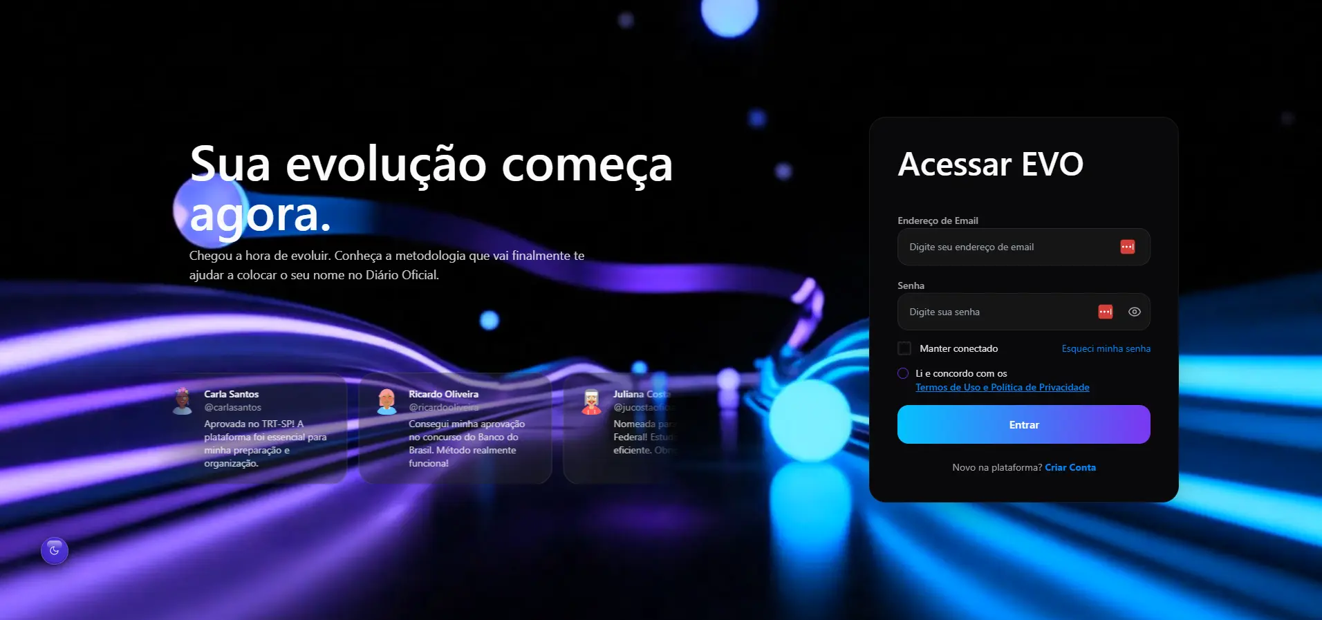 Evoluiu Concursos — screenshot